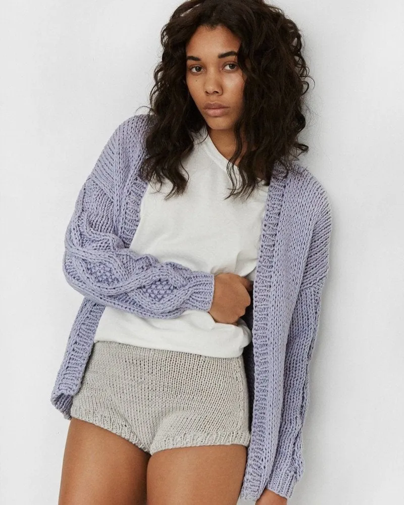 Tom: Lilac Cotton Cardigan sold by The Knotty Ones product image thumbnail 2