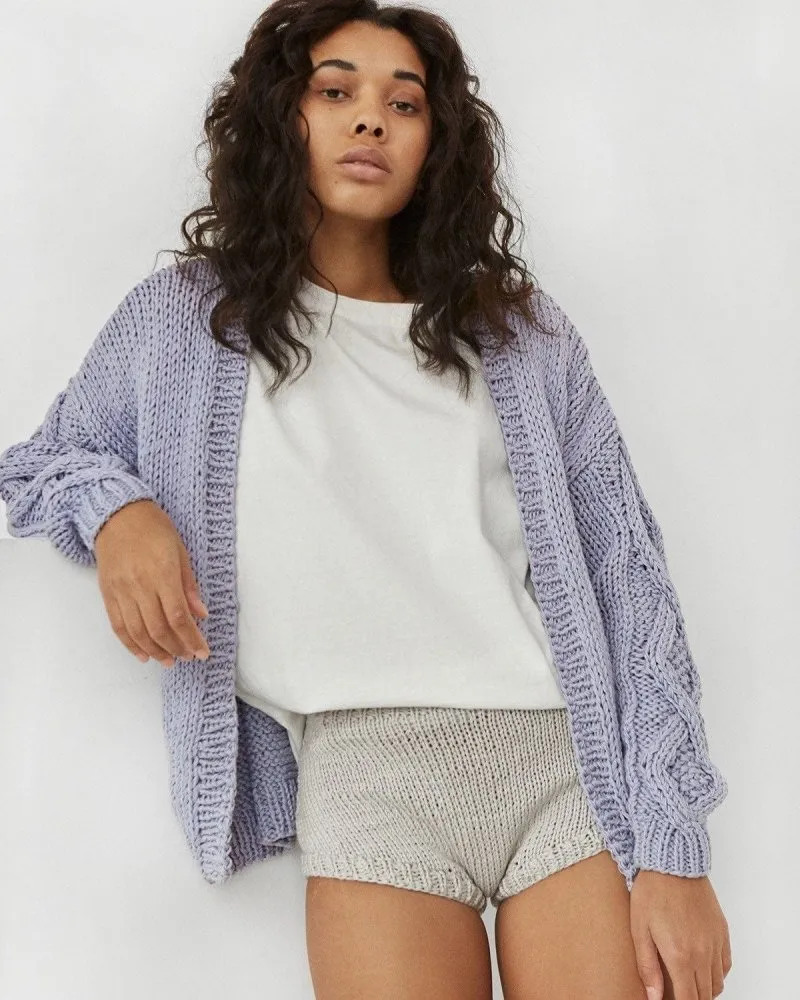 Tom: Lilac Cotton Cardigan sold by The Knotty Ones product image thumbnail 4