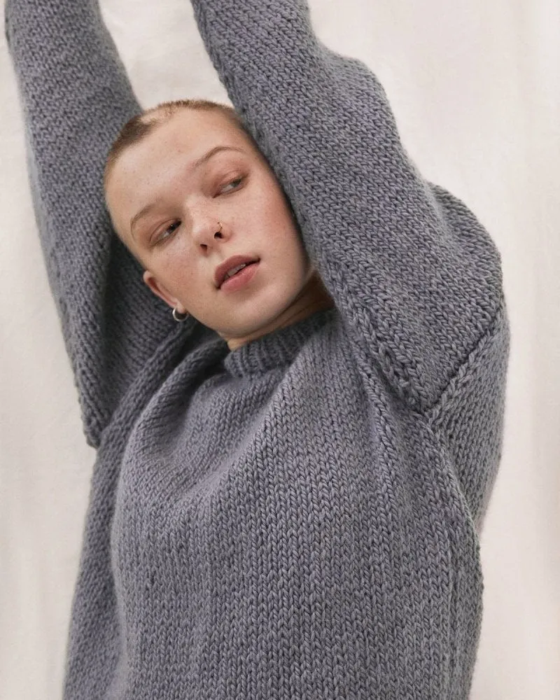 Leggy: Grey Wool Sweater Dress sold by The Knotty Ones product image thumbnail 4