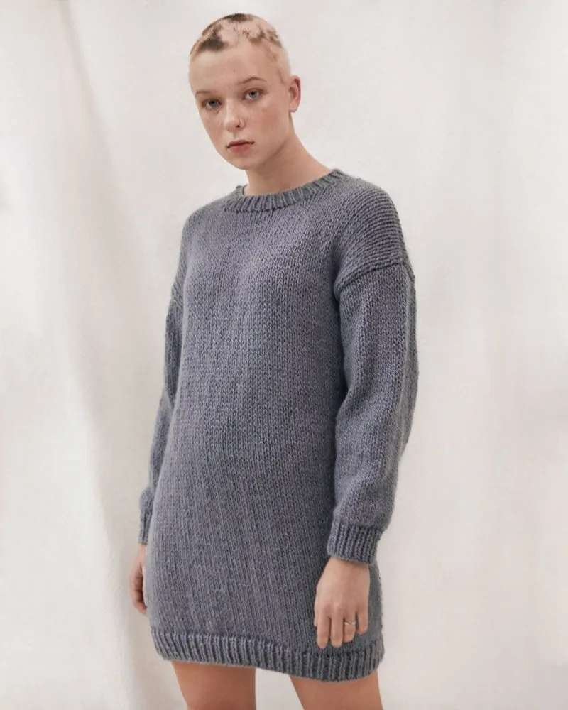 Leggy: Grey Wool Sweater Dress sold by The Knotty Ones product image thumbnail 3