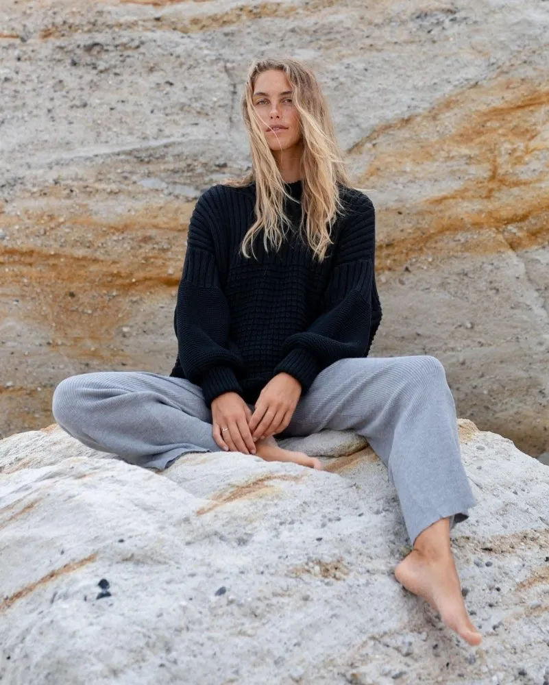 Delčia: Black Cotton Sweater & Shorts Set sold by The Knotty Ones product image thumbnail 3