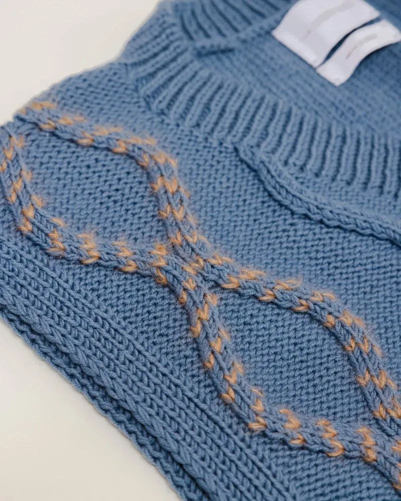 Blaivi Vasara: Baltic Blue Merino Wool Vest sold by The Knotty Ones product image thumbnail 4