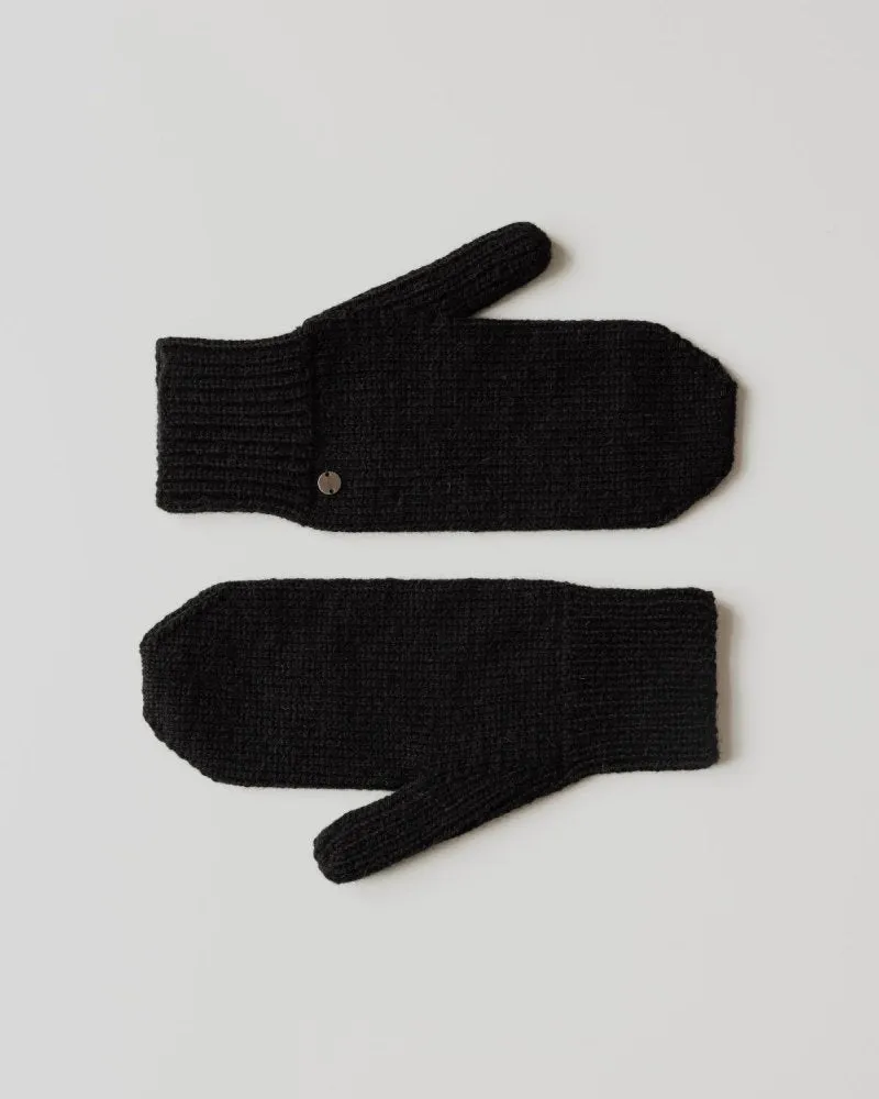 Vilna: Black Alpaca Wool Mittens sold by The Knotty Ones product image thumbnail 5