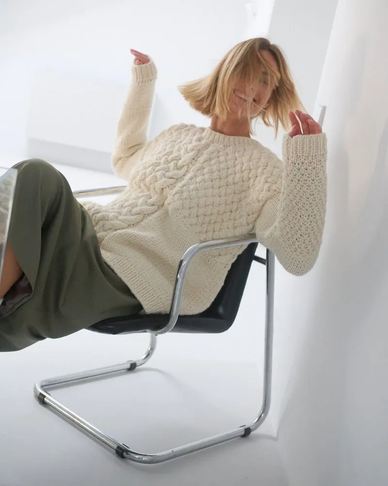 Heartbreaker: Seal Salt Alpaca & Wool Sweater sold by The Knotty Ones