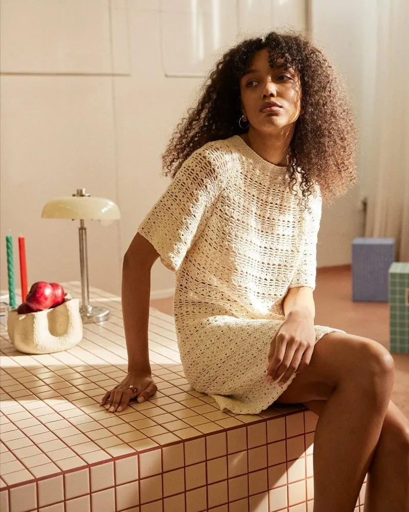 Vasara: Sea Salt Mini Dress sold by The Knotty Ones product image thumbnail 2