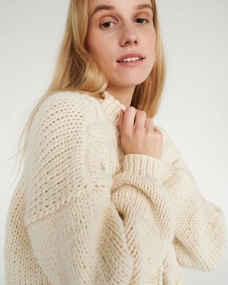 Twisted Erik: Oat Milk Wool Cardigan sold by The Knotty Ones product image thumbnail 3