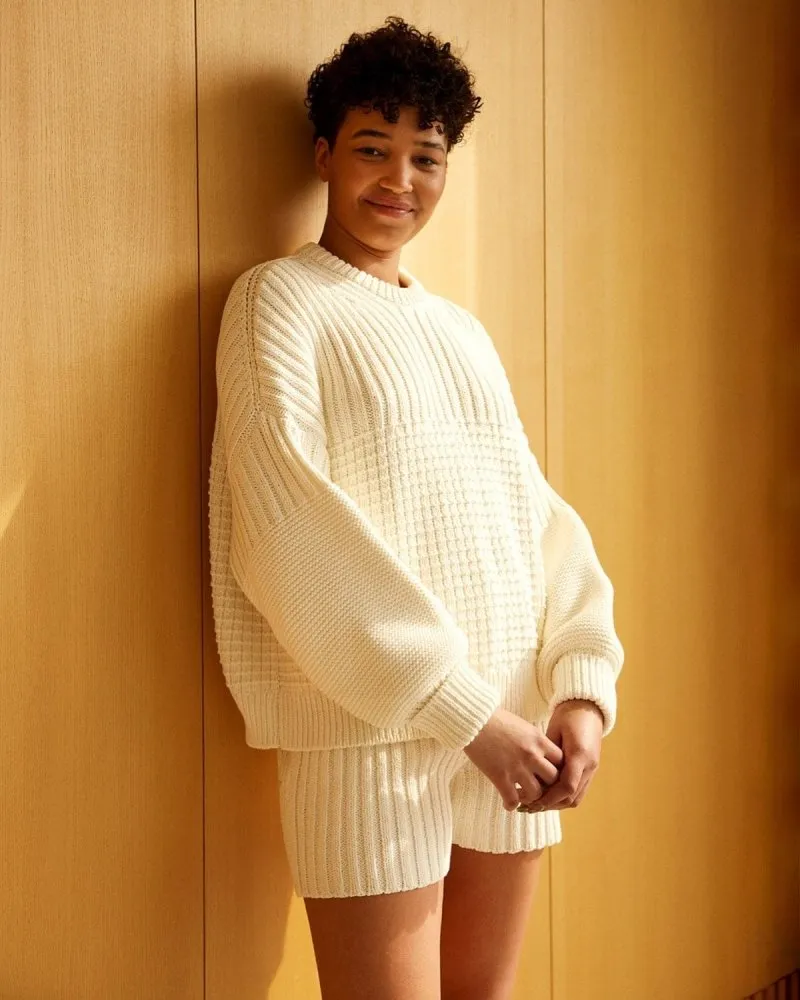 Pilnatis: Off-White Cotton Shorts sold by The Knotty Ones product image thumbnail 5