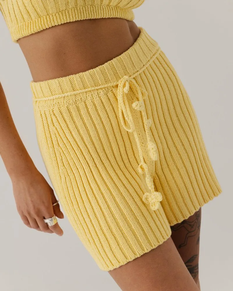 Pilnatis: Lemon Cotton Shorts sold by The Knotty Ones