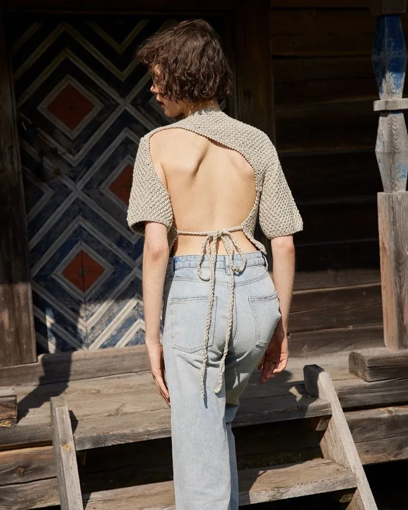 Lake Galvė: Natural Linen Top sold by The Knotty Ones product image thumbnail 3