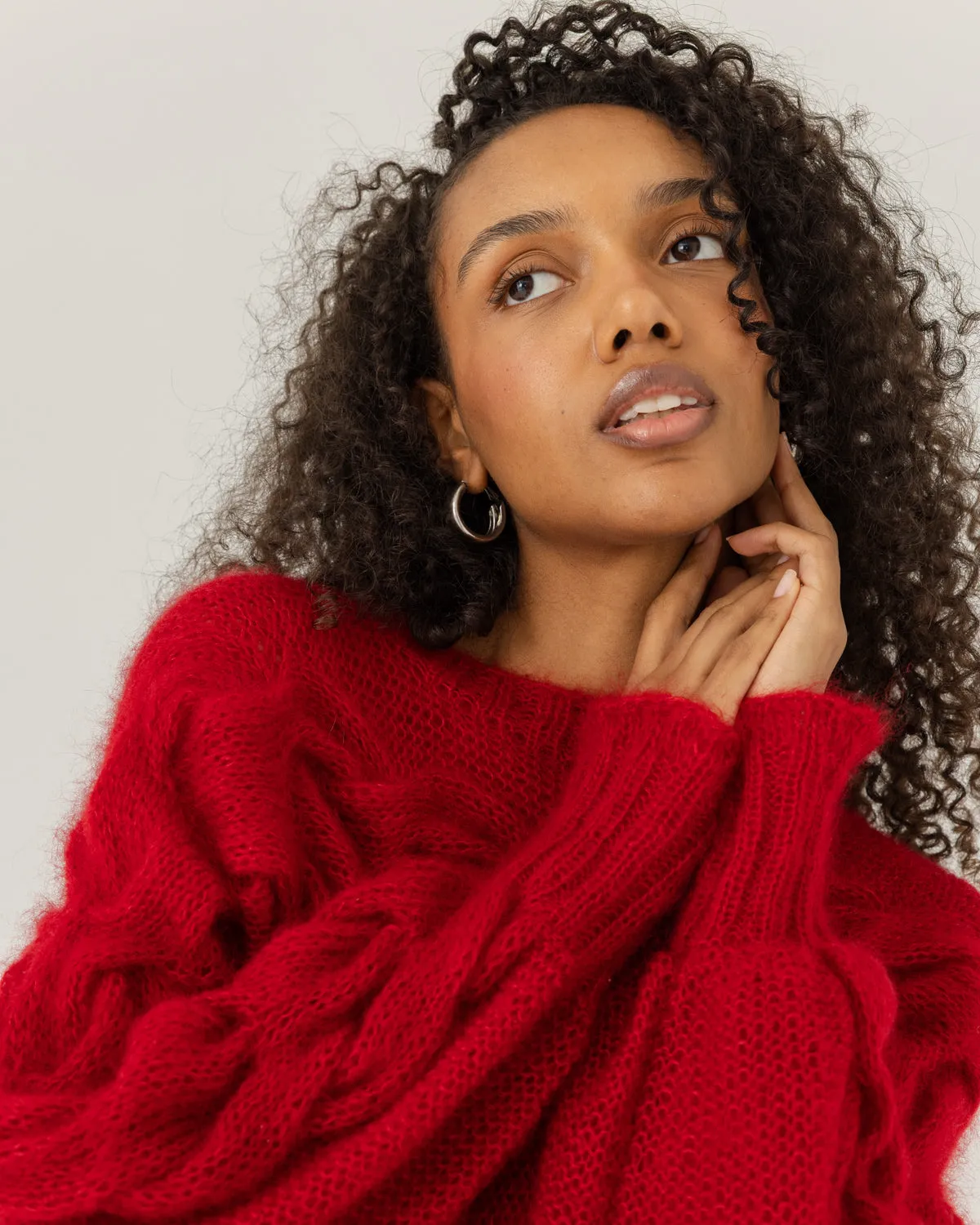 Jūra: Poppy Red Silk & Mohair Sweater sold by The Knotty Ones product image thumbnail 4