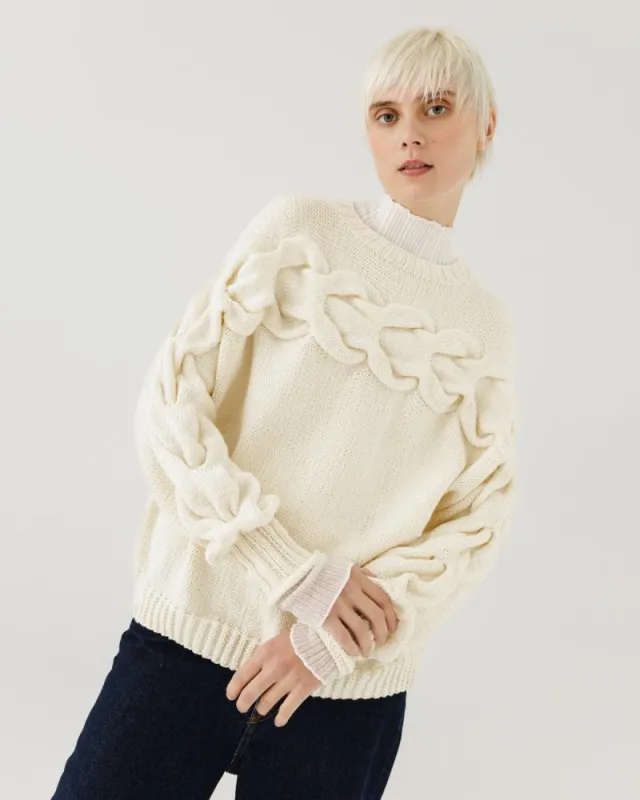 Jūra: Sea Salt Merino Wool Sweater sold by The Knotty Ones