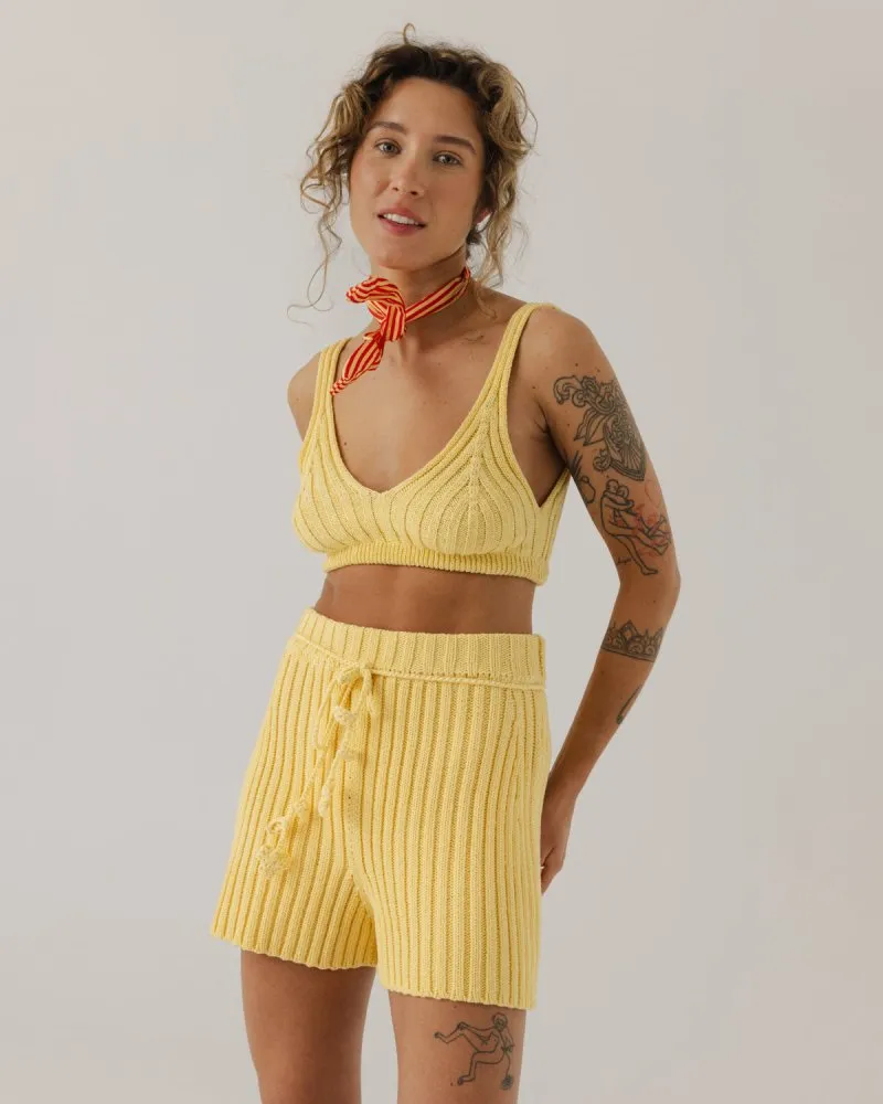 Pieva: Lemon Cotton Bralette sold by The Knotty Ones