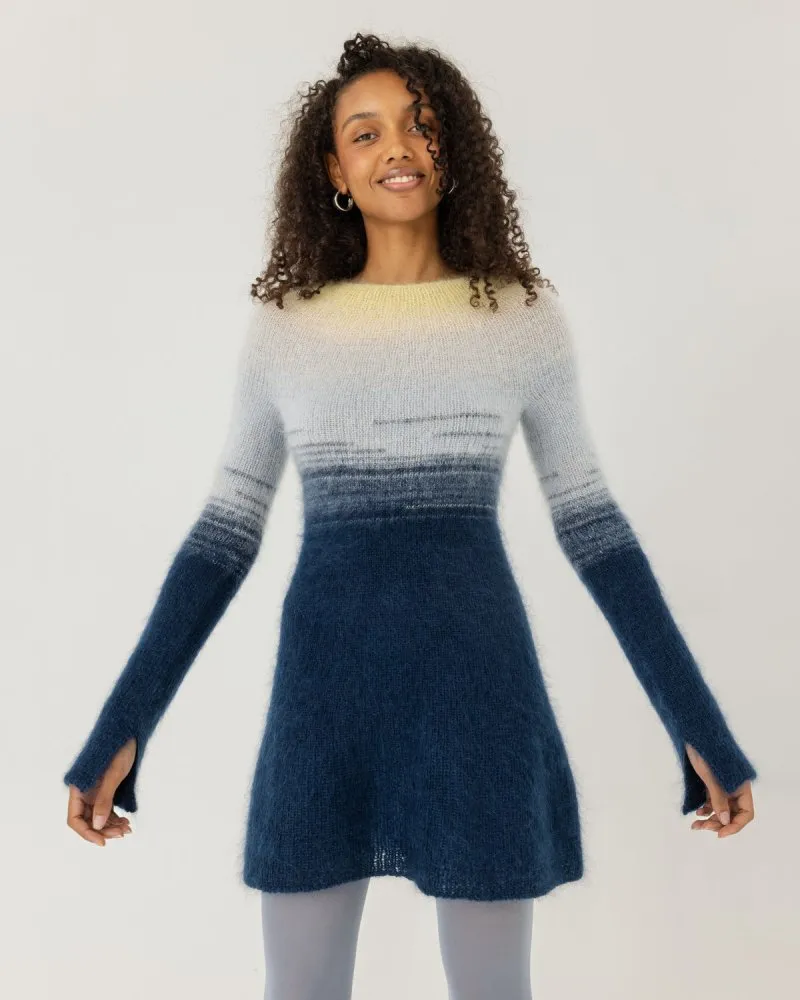 Eglutė: Twilight Gold Silk & Mohair Dress sold by The Knotty Ones