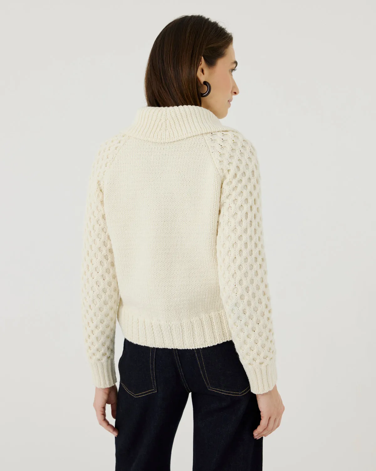 January: Sea Salt Merino Wool Cardigan sold by The Knotty Ones product image thumbnail 3