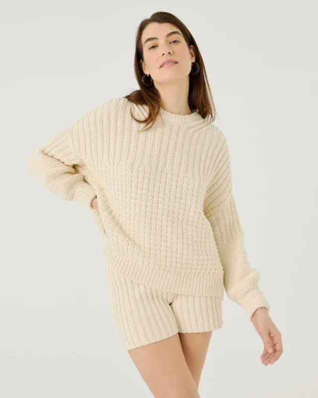 Delčia: Oat Cotton Sweater sold by The Knotty Ones