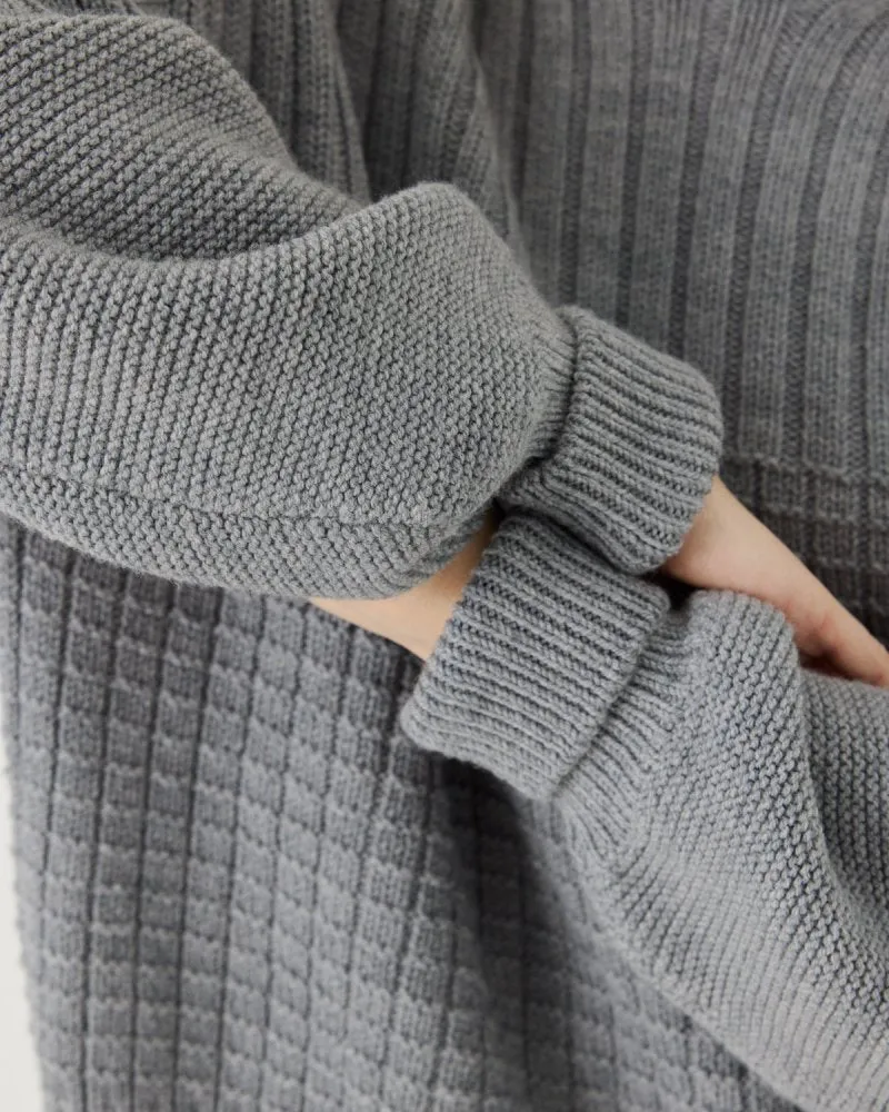 Delčia: Fog Grey Merino Wool Sweater sold by The Knotty Ones product image thumbnail 3