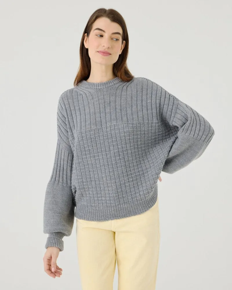 Delčia: Fog Grey Merino Wool Sweater sold by The Knotty Ones