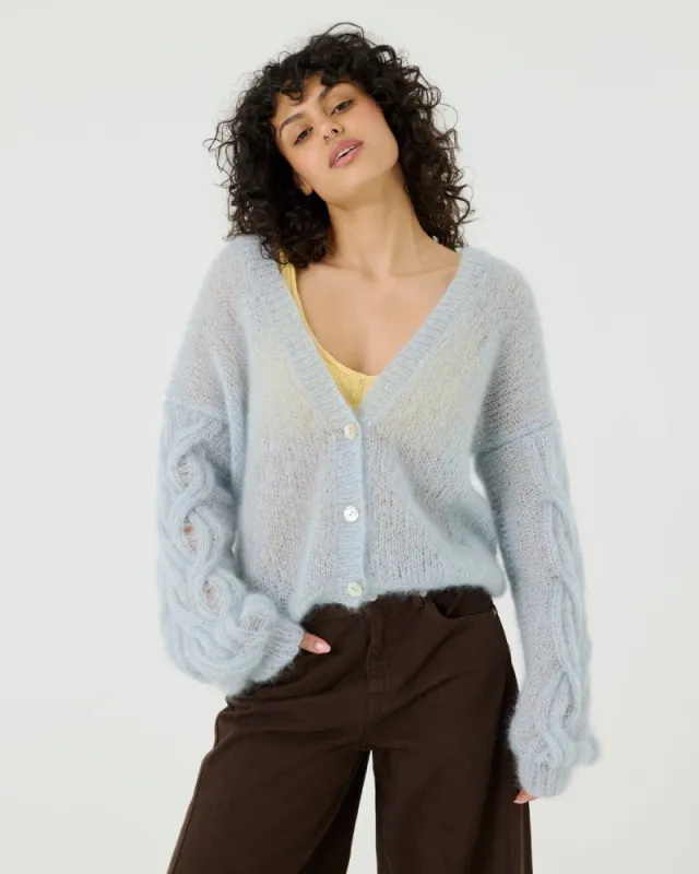 Pagunda: Dew Mohair & Silk Cardigan made by The Knotty Ones