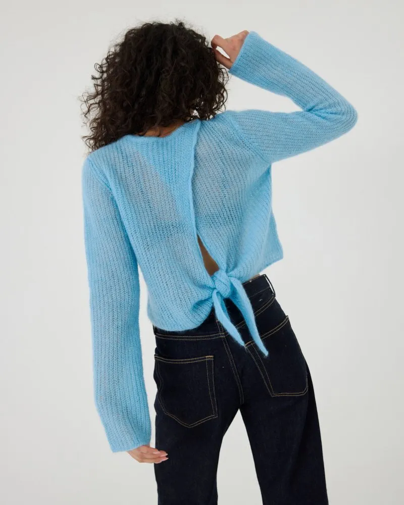 Skraistas: Sea Glass Silk & Mohair Cropped Cardigan sold by The Knotty Ones product image thumbnail 4