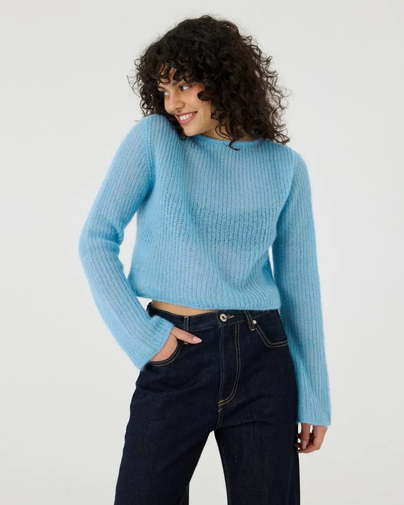 Skraistas: Sea Glass Silk & Mohair Cropped Cardigan sold by The Knotty Ones product image thumbnail 2