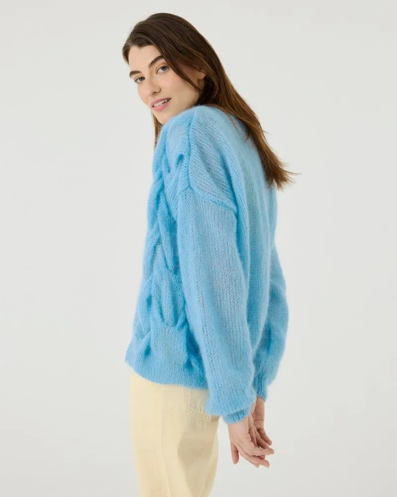 Twisted Erik: Seaglass Silk Mohair Cardigan sold by The Knotty Ones product image thumbnail 2
