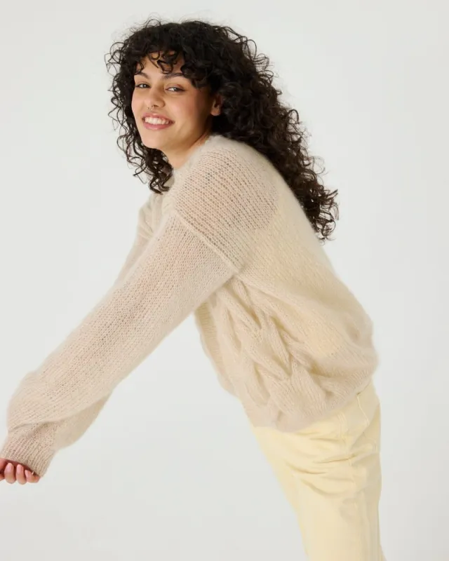 Twisted Erik: Cloud Silk Mohair Cardigan made by The Knotty Ones