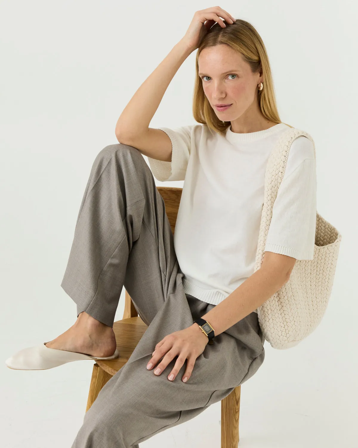 Loom: Sea Salt Silk & Cotton T-shirt sold by The Knotty Ones product image thumbnail 5