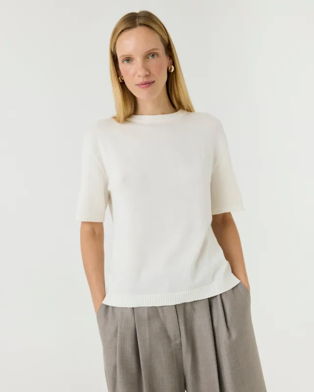 Loom: Sea Salt Silk & Cotton T-shirt made by The Knotty Ones