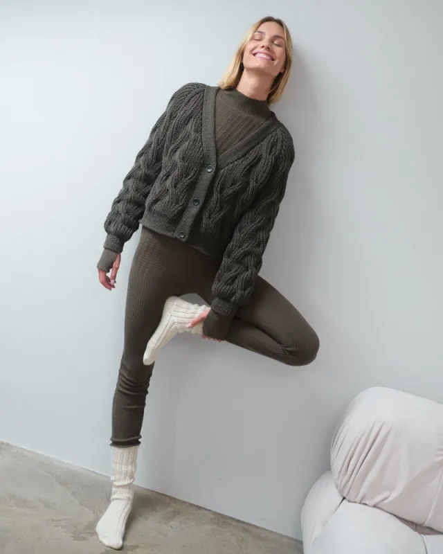 Nemunas: Nettle Merino Wool Cardigan - Promo made by The Knotty Ones