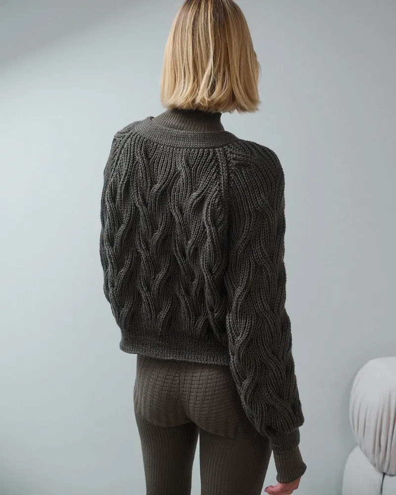 Nemunas: Nettle Merino Wool Cardigan - Promo sold by The Knotty Ones product image thumbnail 2