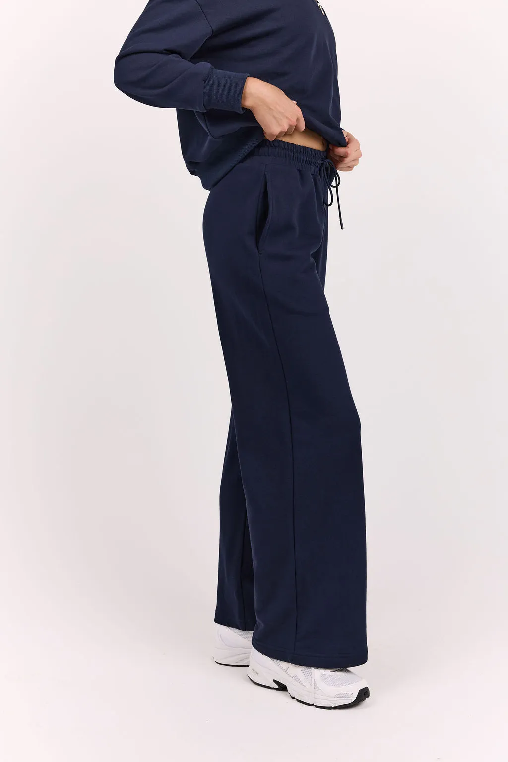 Off Duty Wide Leg Sweatpant Navy sold by dk active product image thumbnail 4
