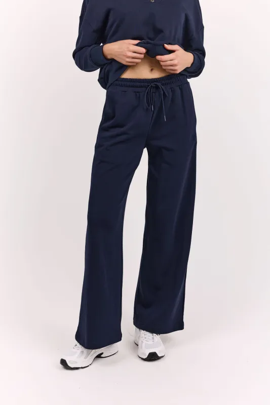 Off Duty Wide Leg Sweatpant Navy made by dk active