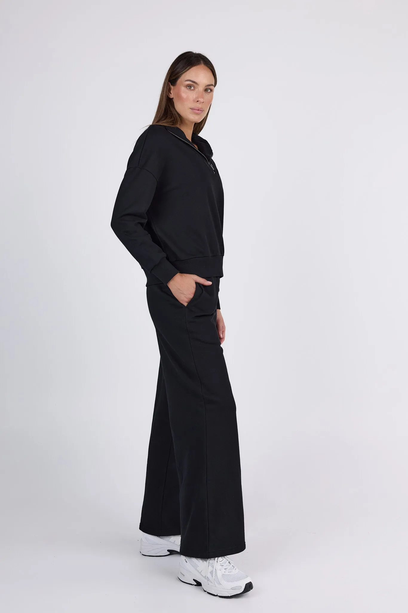 Foundation Half Zip Sweatshirt Black sold by dk active product image thumbnail 5