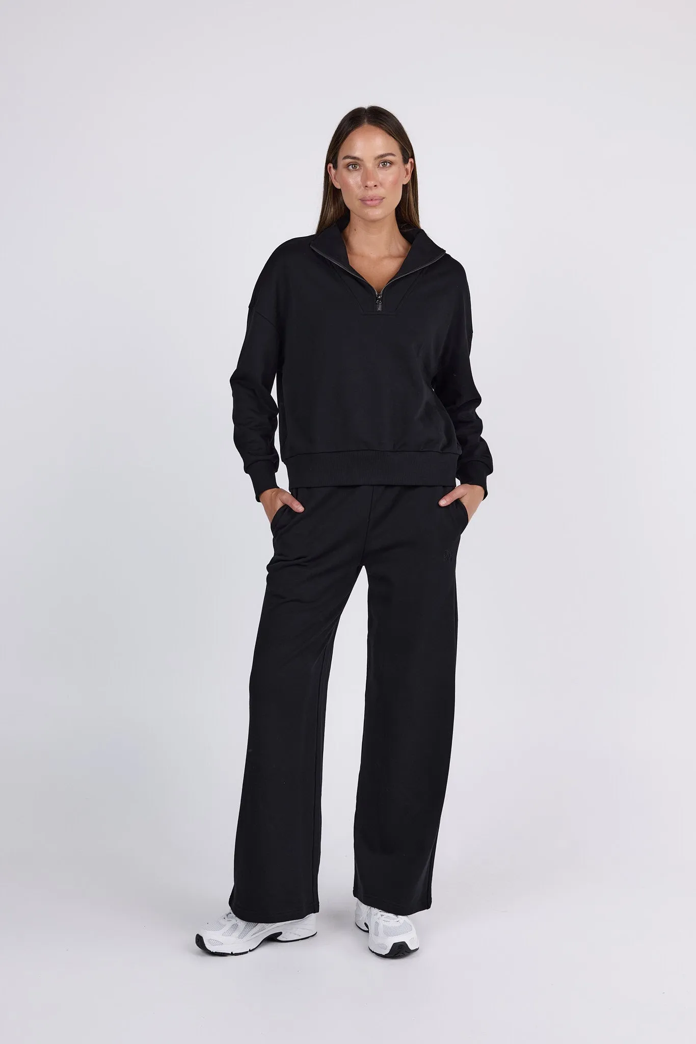 Foundation Half Zip Sweatshirt Black sold by dk active product image thumbnail 4