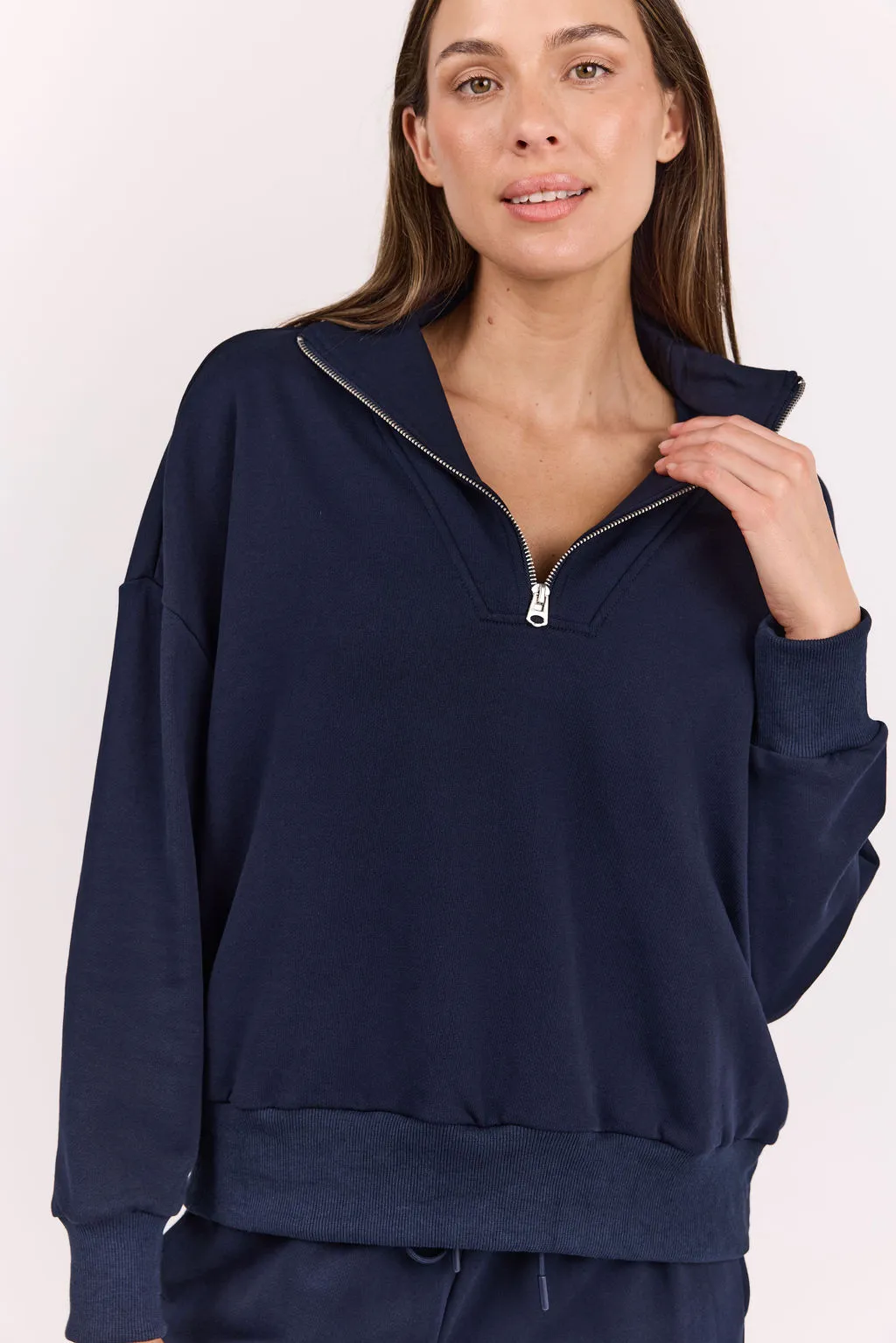Foundation Half Zip Sweatshirt Navy sold by dk active product image thumbnail 2