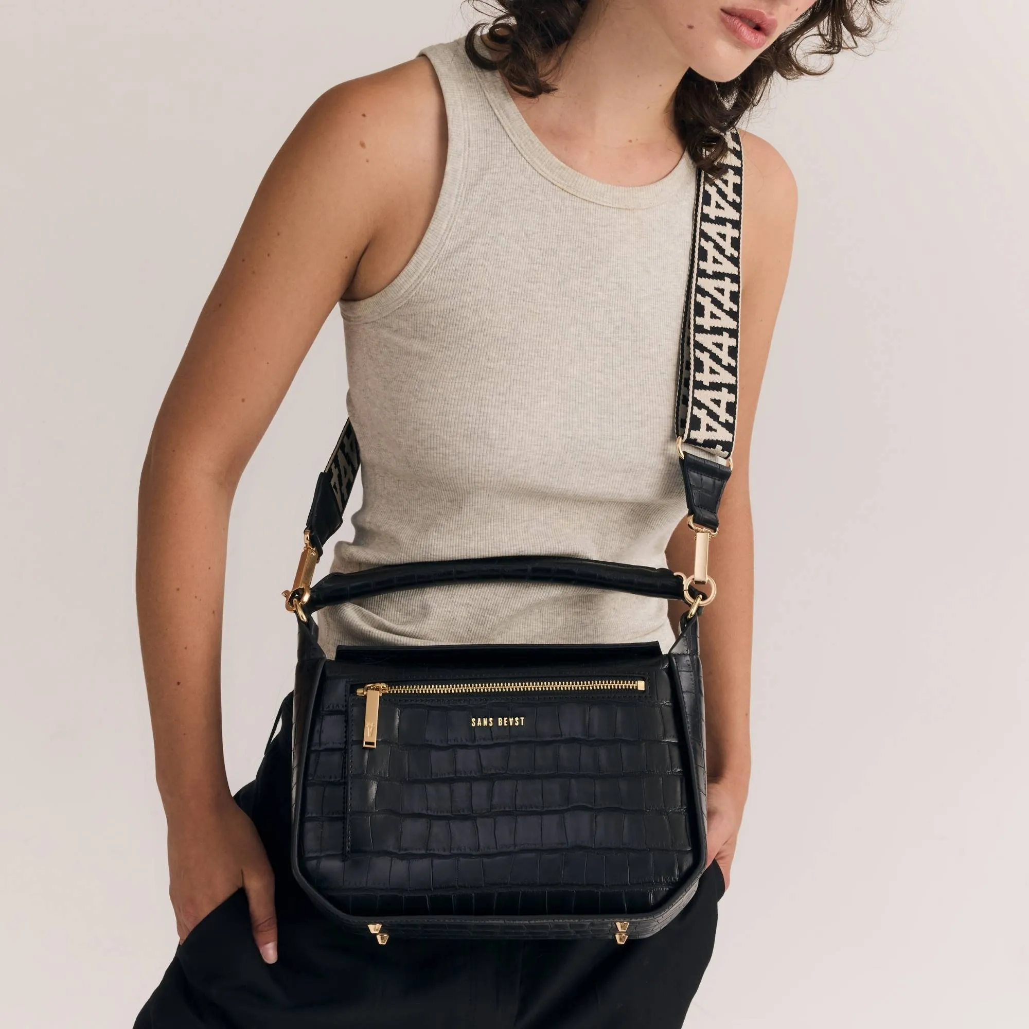 Sanctuary Handbag - Noir Croco sold by Sans Beast product image thumbnail 5