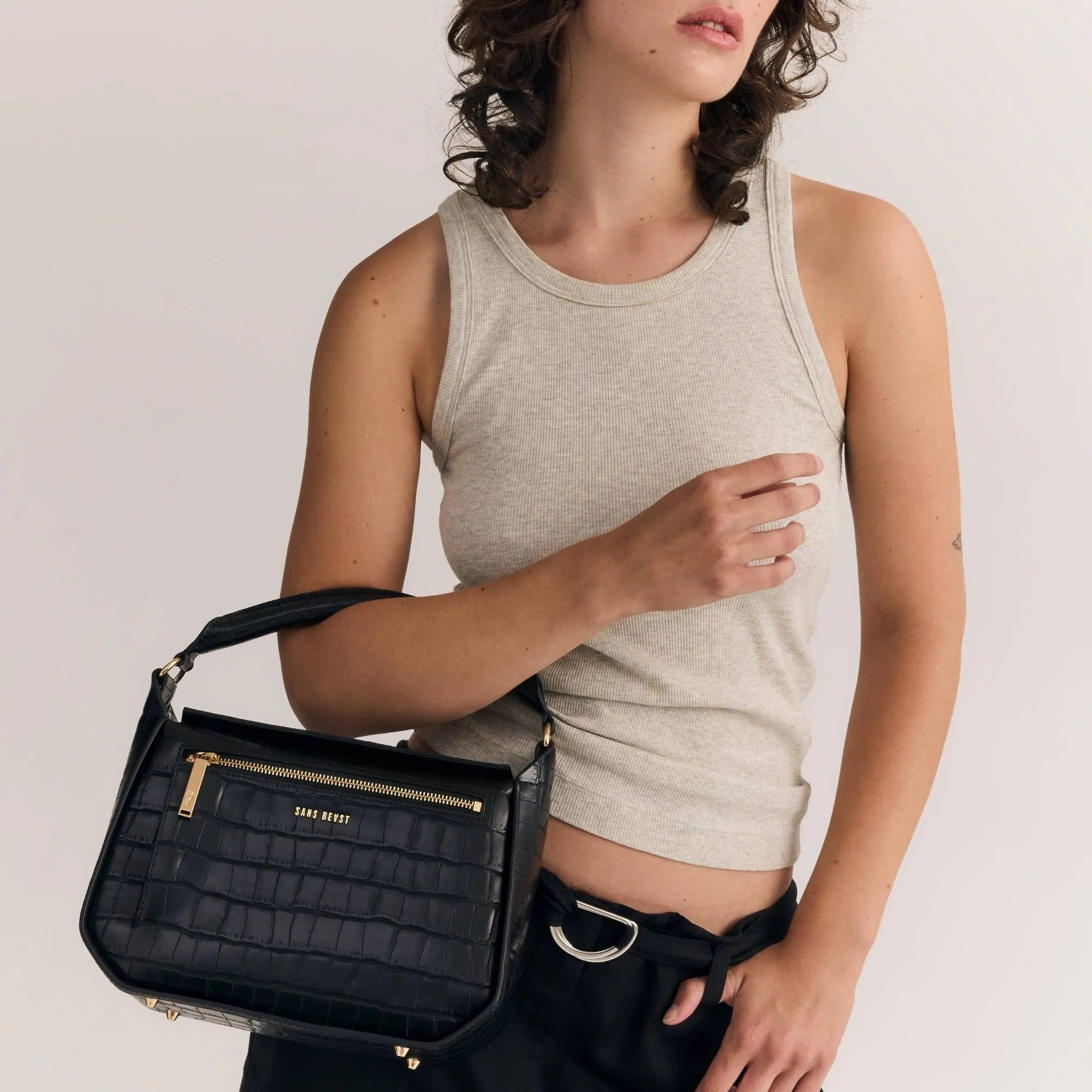 Sanctuary Handbag - Noir Croco sold by Sans Beast product image thumbnail 3