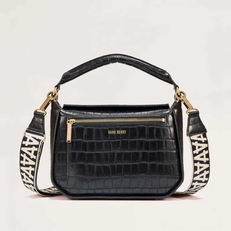 Sanctuary Handbag - Noir Croco made by Sans Beast