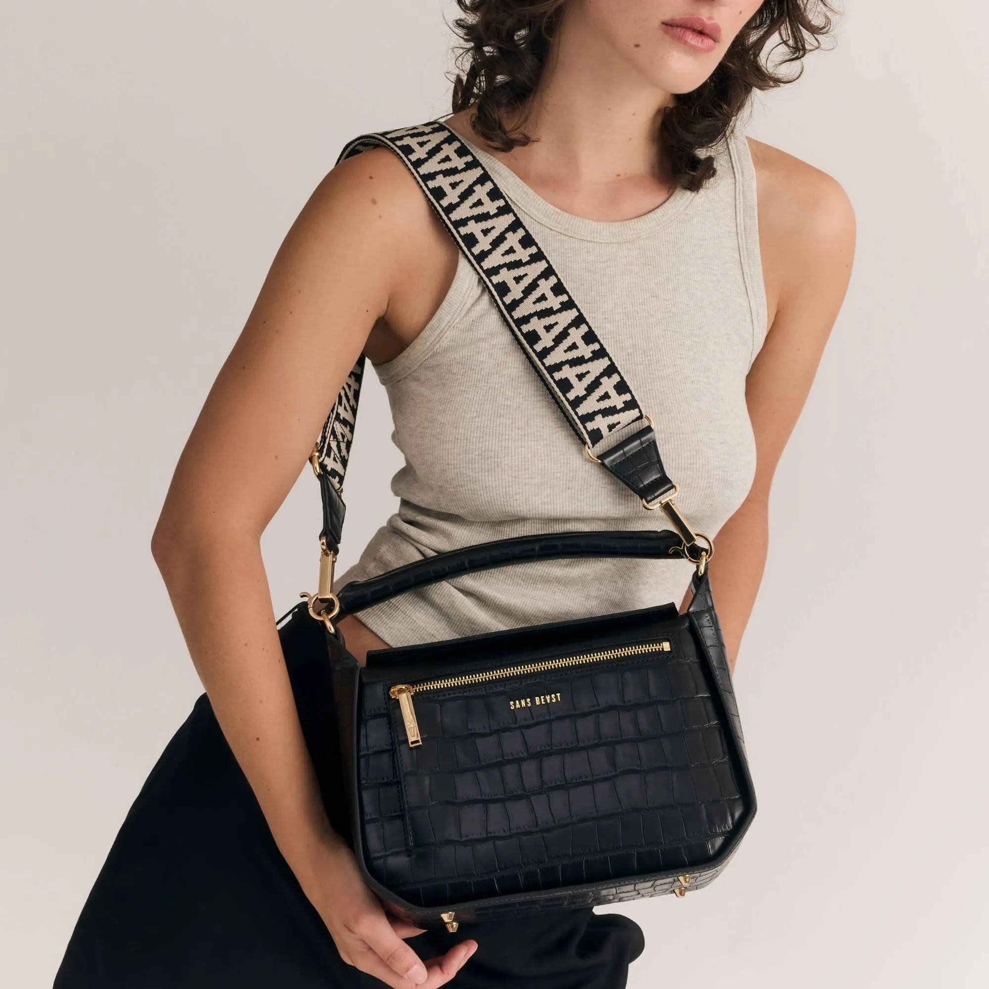 Sanctuary Handbag - Noir Croco sold by Sans Beast product image thumbnail 2