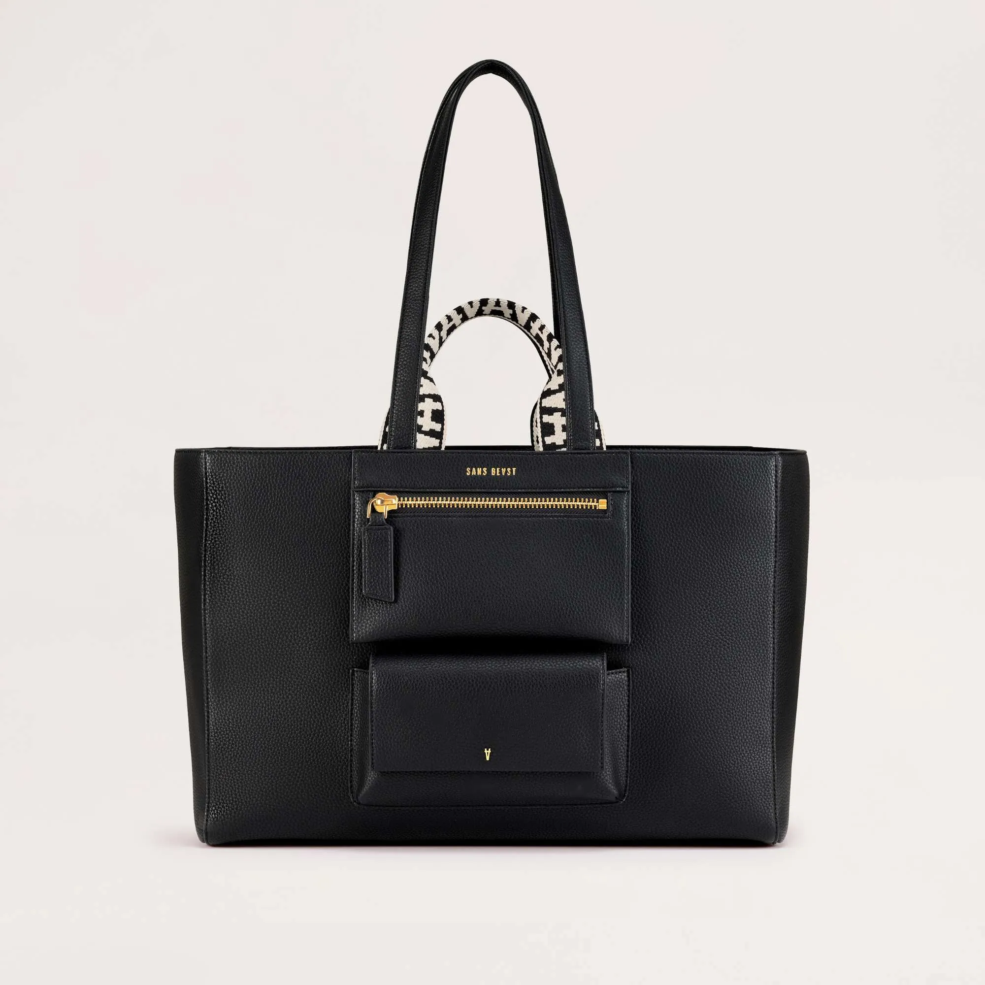 All Hours Tote - Noir + Gold sold by Sans Beast