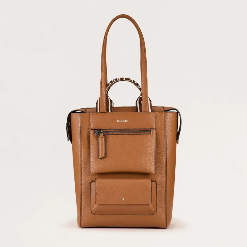 Universo Tote - Cinnamon + Gunmetal sold by Sans Beast