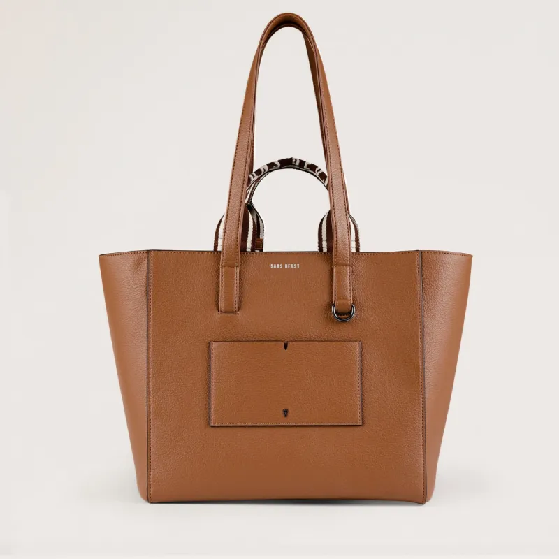 Archive Tote - Cinnamon + Gunmetal sold by Sans Beast