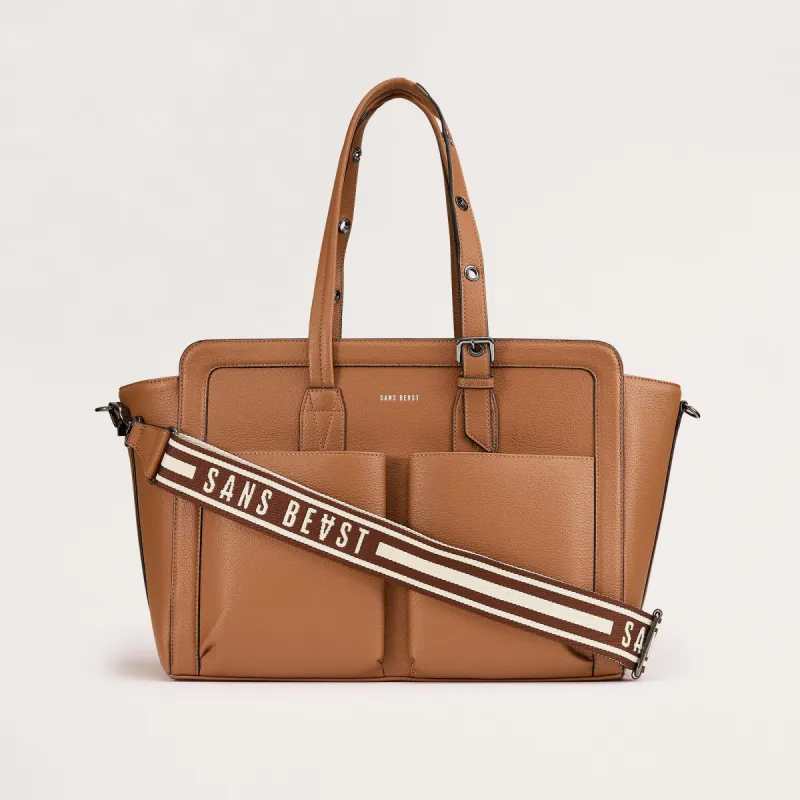 Daytripper Tote - Cinnamon + Gunmetal sold by Sans Beast