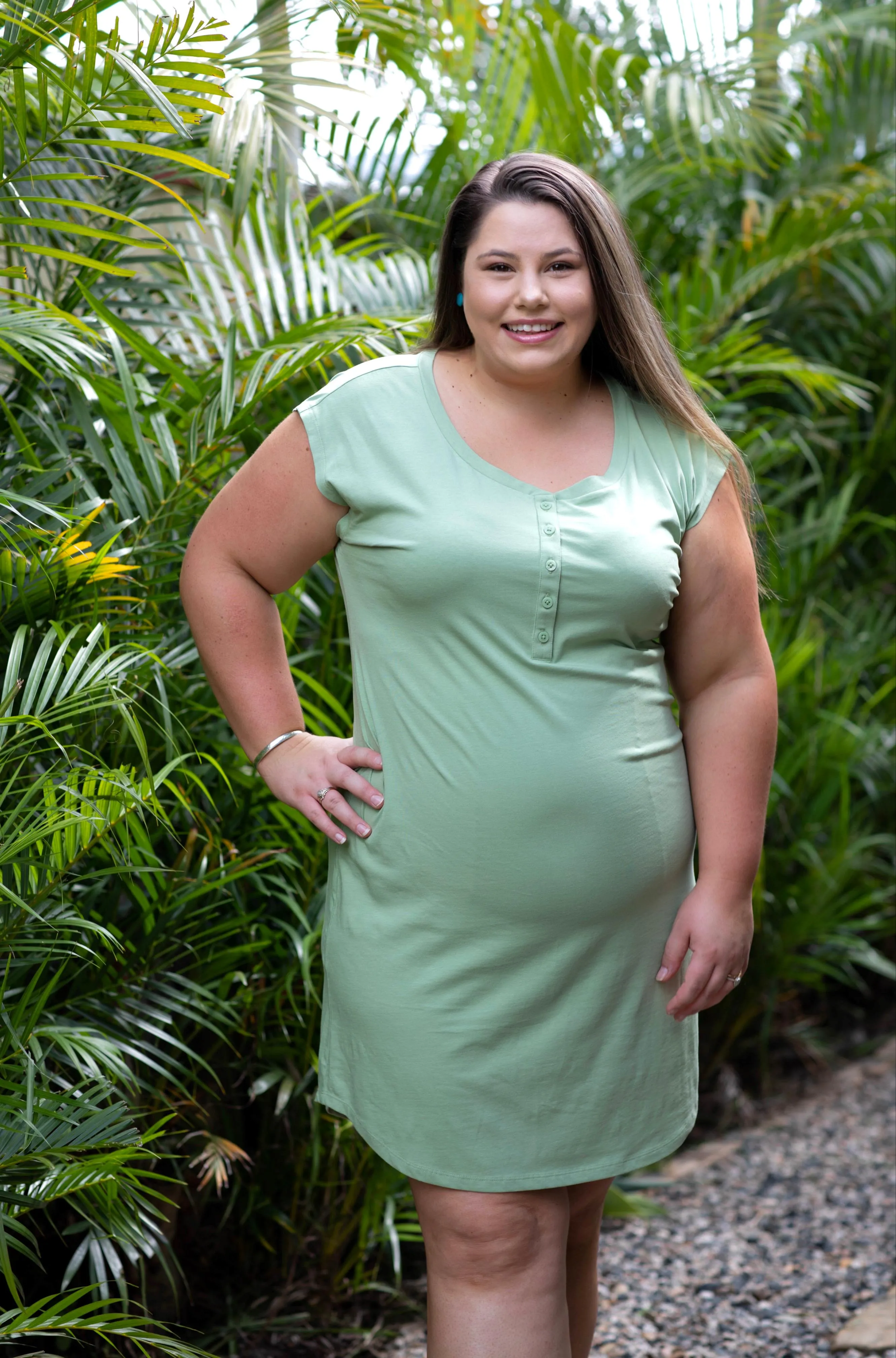 sleepshirt in sage sold by Sorella Organics product image thumbnail 5