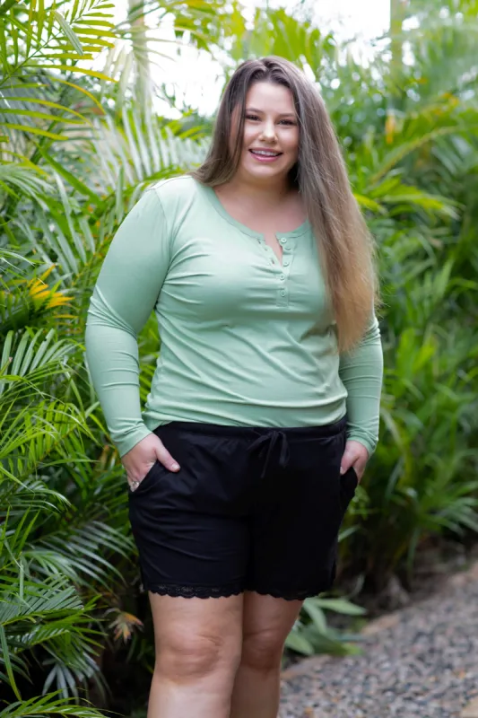 long sleeve T in sage sold by Sorella Organics
