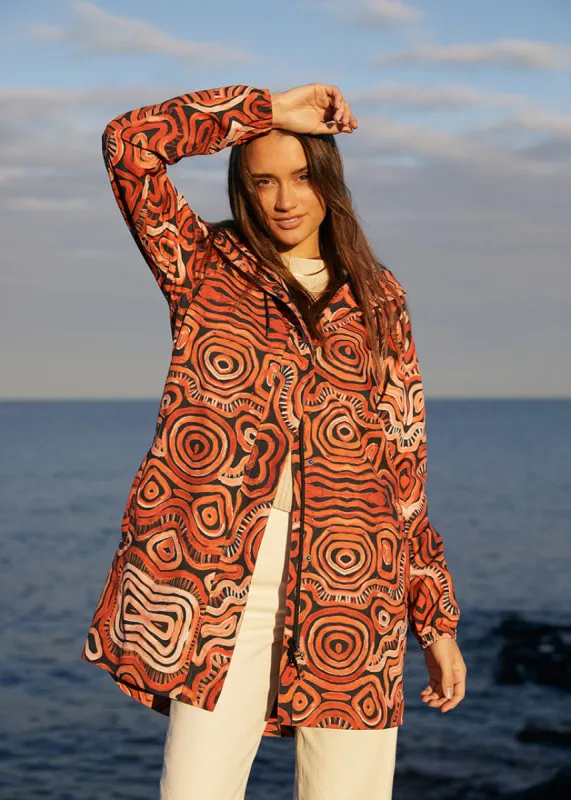 Refuge Long Waterproof Jacket - Makukara Ngurra sold by Amble Outdoors