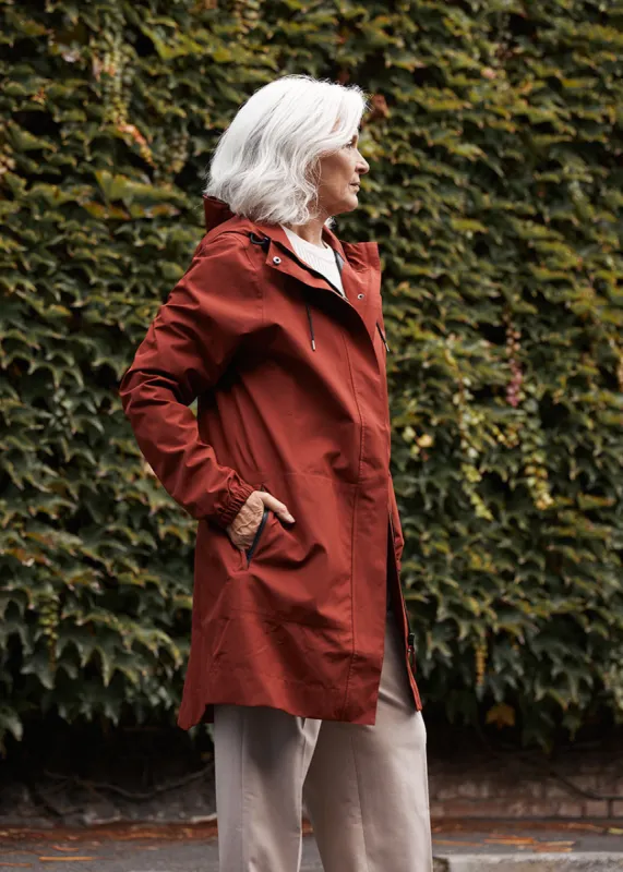 Refuge Waterproof Jacket - Terracotta sold by Amble Outdoors