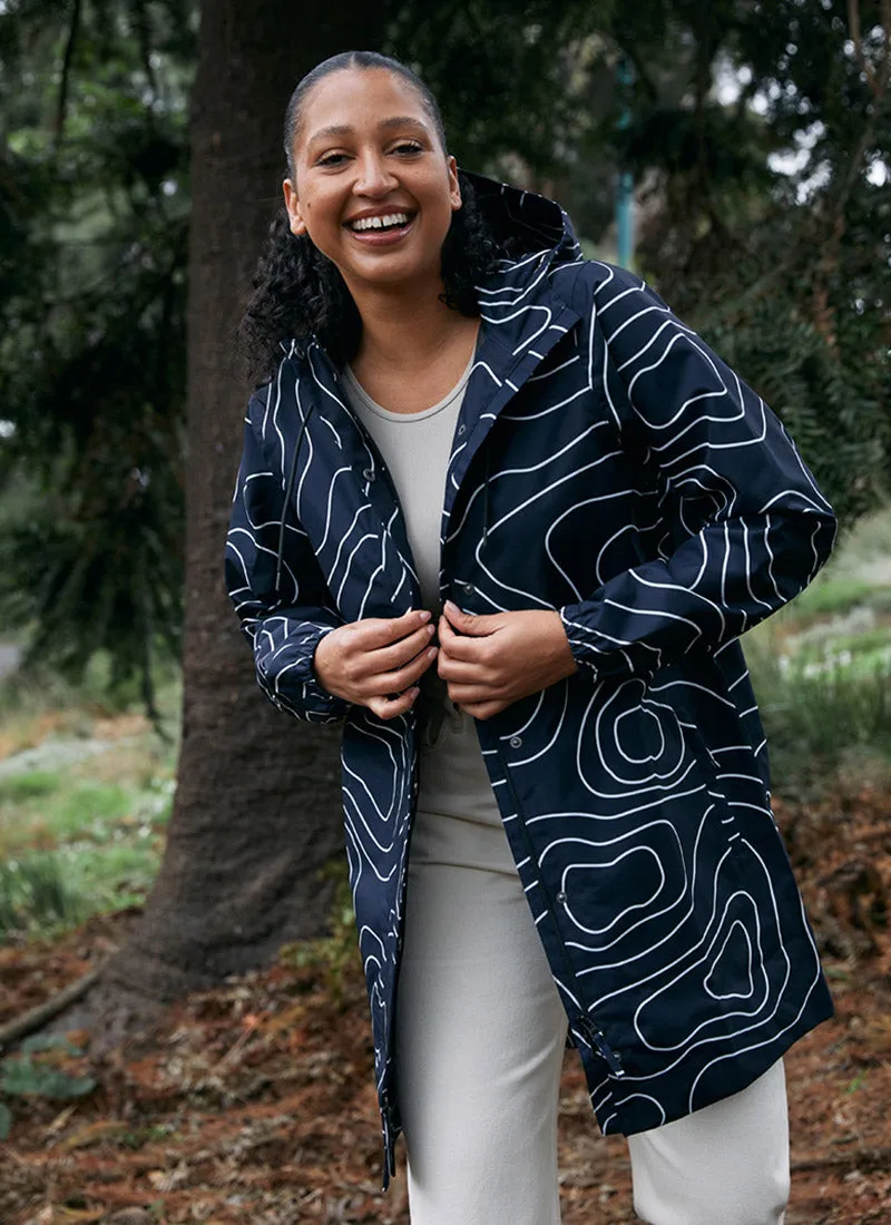 Refuge Long Waterproof Jacket - Topography (Last Sizes) sold by Amble Outdoors product image thumbnail 3