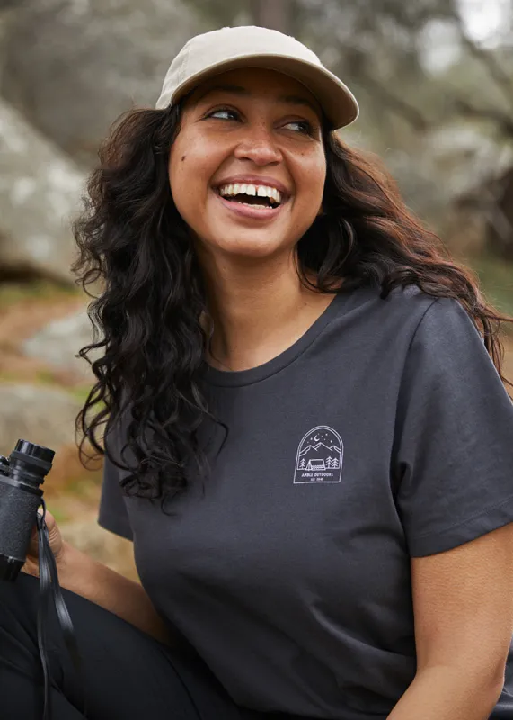 Campground Tee - Charcoal sold by Amble Outdoors