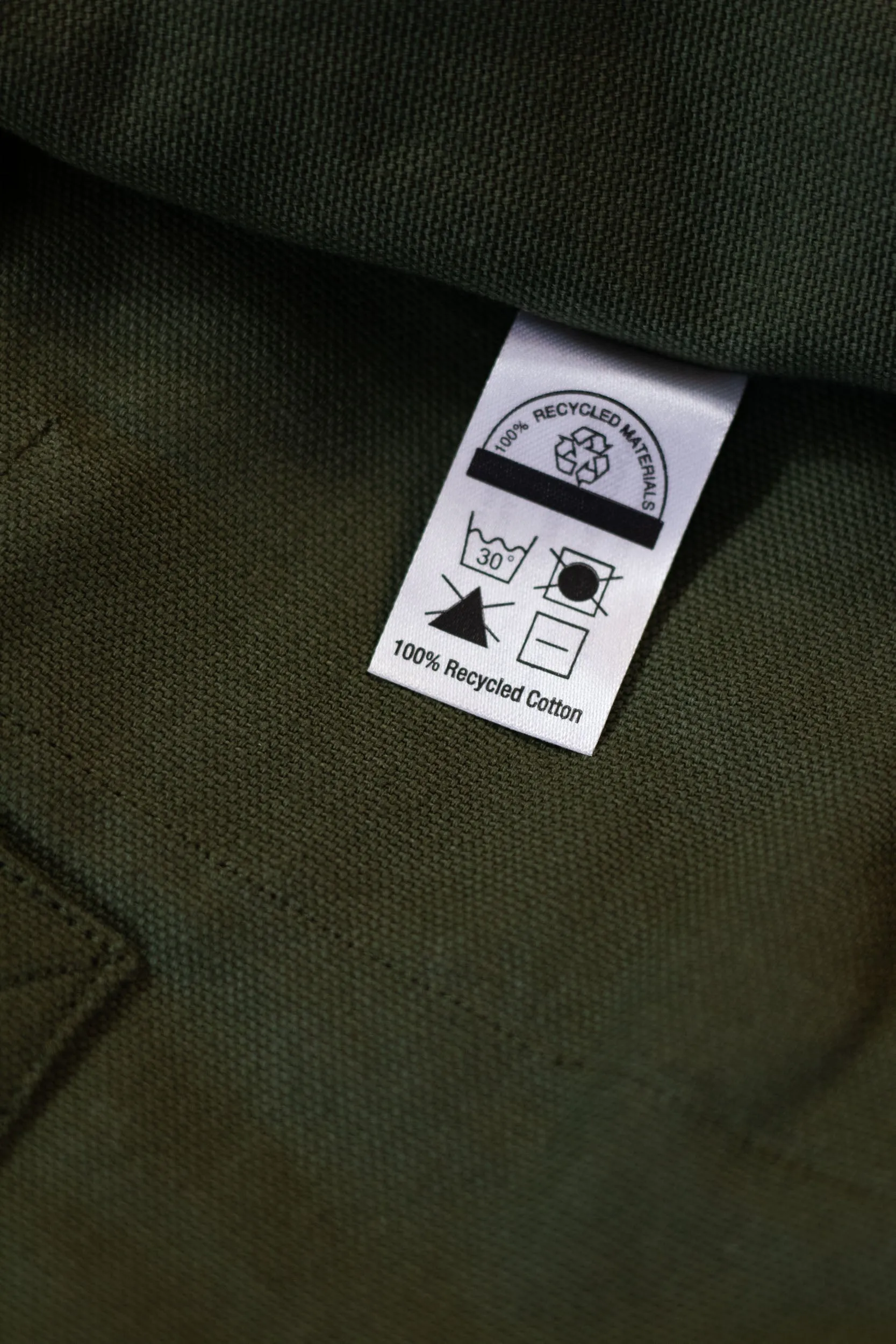 Olive 100% Recycled Cotton Everyday Tote - ESTd Logo sold by The Common Good Company product image thumbnail 4